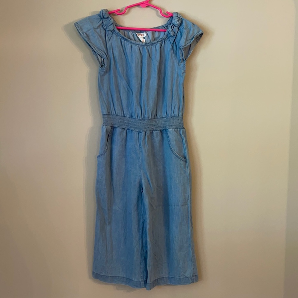 Cat & Jack denim colored cotton girls romper